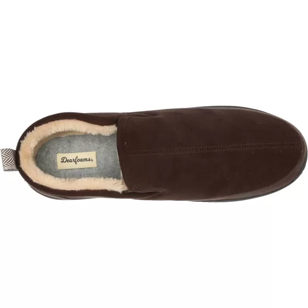 Dearfoams Men's Spencer Microsuede Indoor/Outdoor Comfort Boot with Fleece Lining Ankle