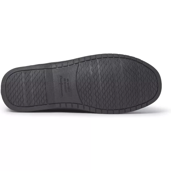 Dearfoams Men's Hudson Suede Memory Foam Moccasin with Tie Slipper