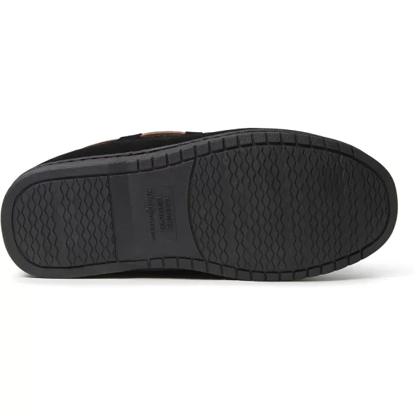 Dearfoams Men's Hudson Suede Memory Foam Moccasin with Tie Slipper