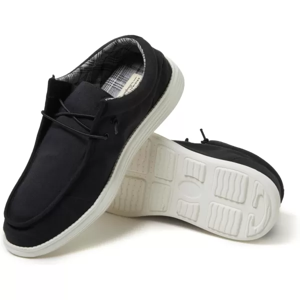 Dearfoams Men's Rhett Lightweight Washable Slip on Closed Black Sneaker