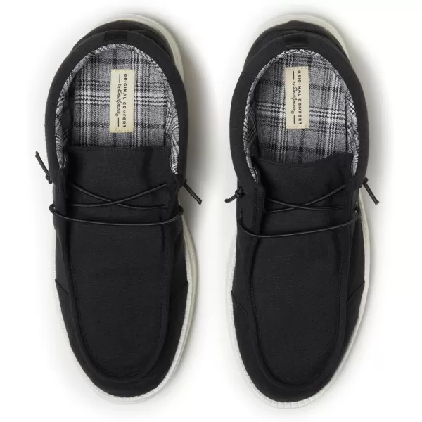 Dearfoams Men's Rhett Lightweight Washable Slip on Closed Black Sneaker