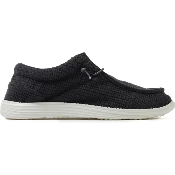Dearfoams Men's Rhett Lightweight Washable Slip on Closed Black Sneaker