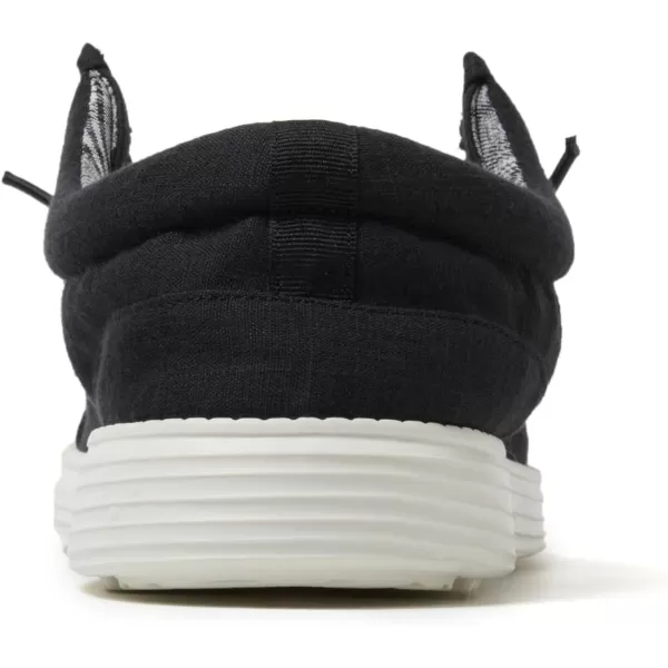Dearfoams Men's Rhett Lightweight Washable Slip on Closed Black Sneaker
