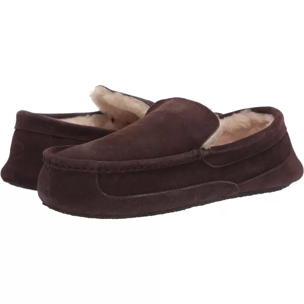 Dearfoams Men's Suede Classic Moccasin Slipper