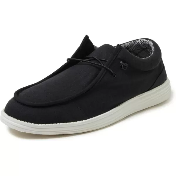 Dearfoams Men's Rhett Lightweight Washable Slip on Closed Black Sneaker