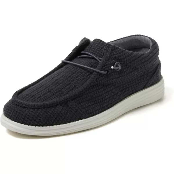 Dearfoams Men's Rhett Lightweight Washable Slip on Closed Black Sneaker