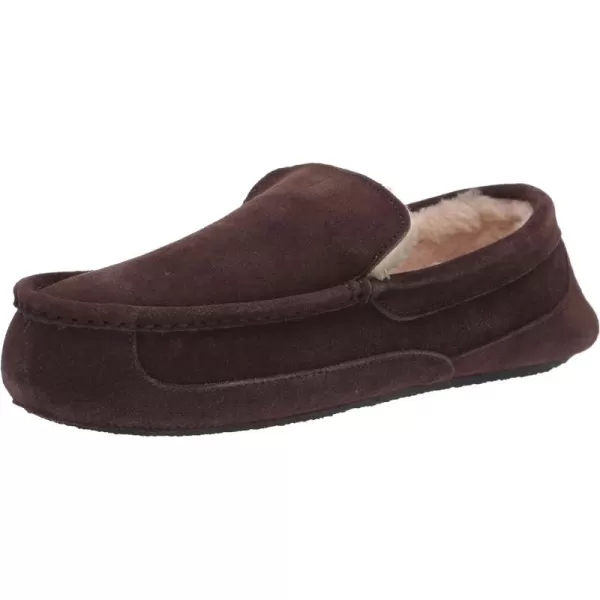 Dearfoams Men's Suede Classic Moccasin Slipper