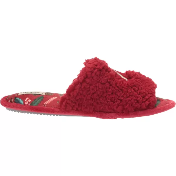Dearfoams Women's Lane Giftable Holiday Slide with Novelty Sayings Applique Slipper