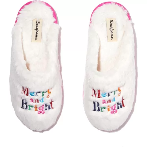 Dearfoams Women's Furry Holiday Christmas Slippers