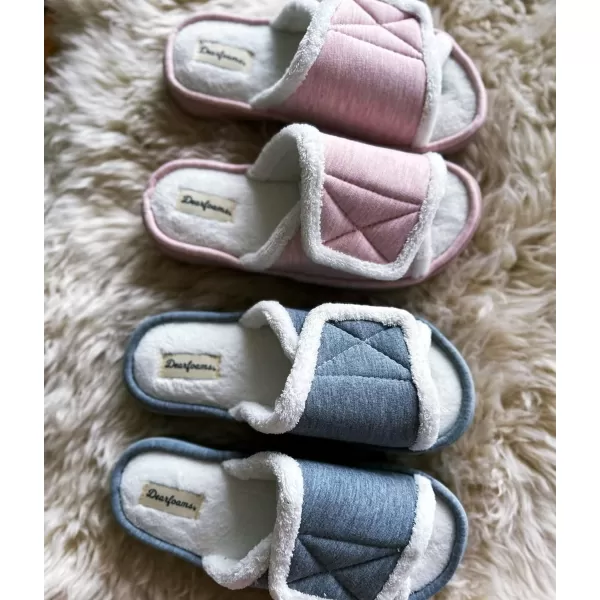 Dearfoams womens Adjustable Indoor/Outdoor Machine Washable Memory Foam Slide