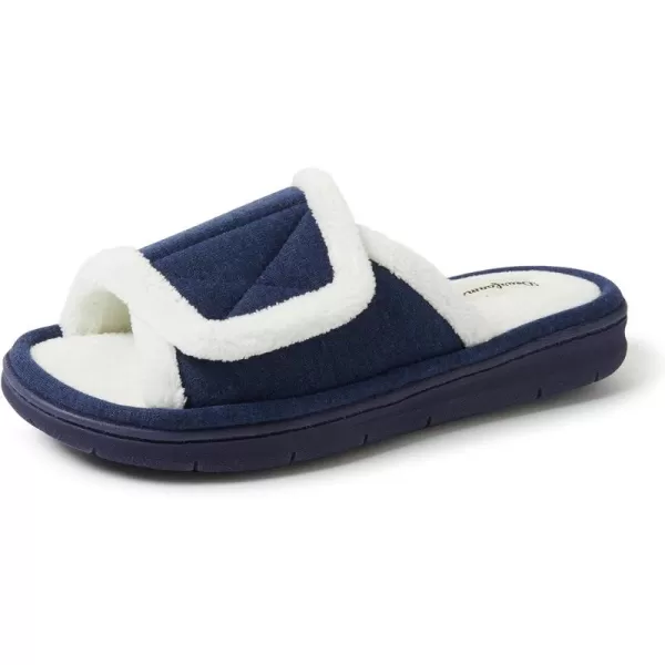 Dearfoams womens Adjustable Indoor/Outdoor Machine Washable Memory Foam Slide