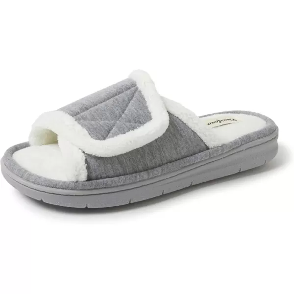 Dearfoams womens Adjustable Indoor/Outdoor Machine Washable Memory Foam Slide