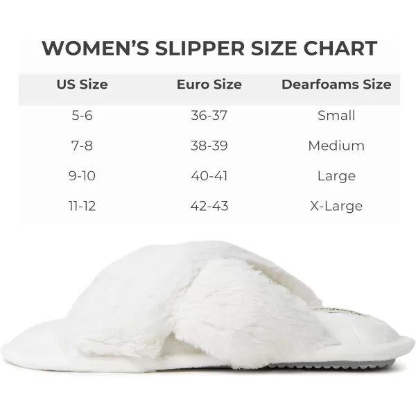 Dearfoams womens Jessica Furry Cross Band Slide