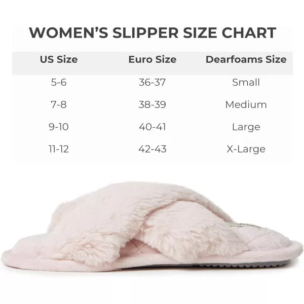 Dearfoams womens Jessica Furry Cross Band Slide