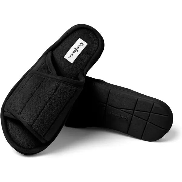Dearfoams Women's Adjustable Indoor/Outdoor Machine Washable Memory Foam Slide Slipper
