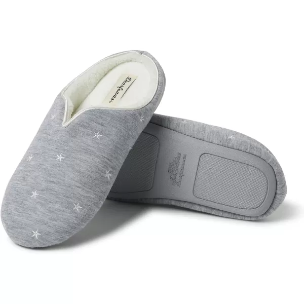 Dearfoams womens Dori Cozy Jersey Notch Clog Slipper