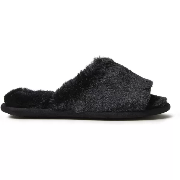Dearfoams Women's Bailey faux fur Closed Toe Scuff Slipper