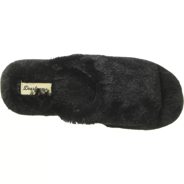 Dearfoams Women's Bailey faux fur Closed Toe Scuff Slipper