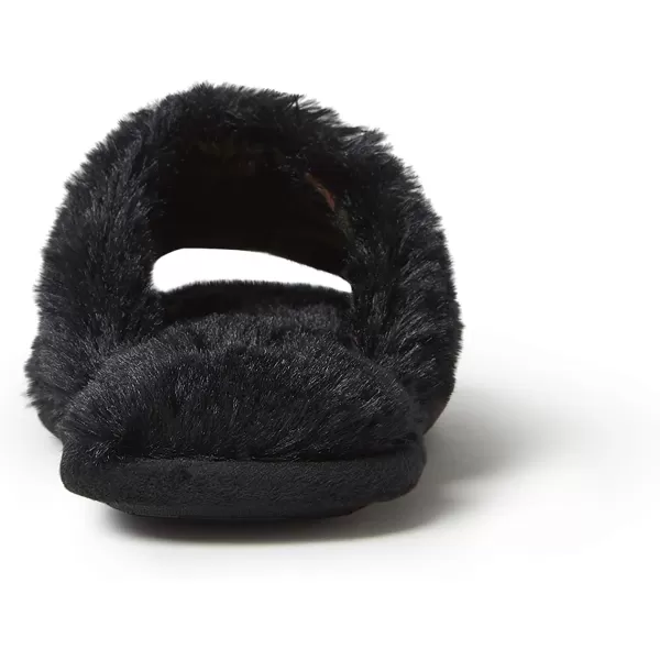 Dearfoams Women's Bailey faux fur Closed Toe Scuff Slipper