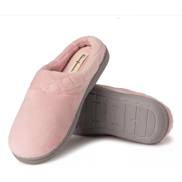 Dearfoams womens Indoor/Outdoor Memory Foam Darcy Microfiber Velour Clog, Wide Widths