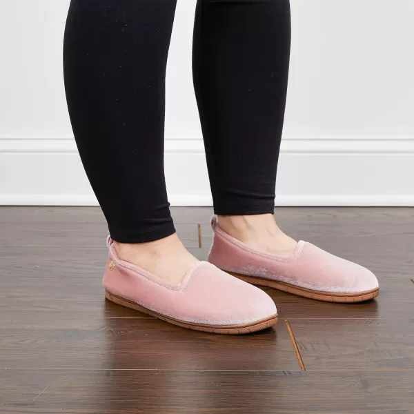 Dearfoams womens Rachel Shiny Velour Closed Back