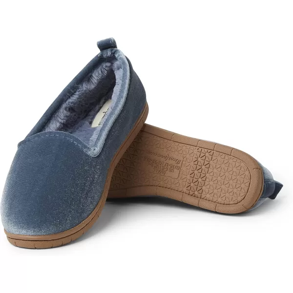 Dearfoams womens Rachel Shiny Velour Closed Back