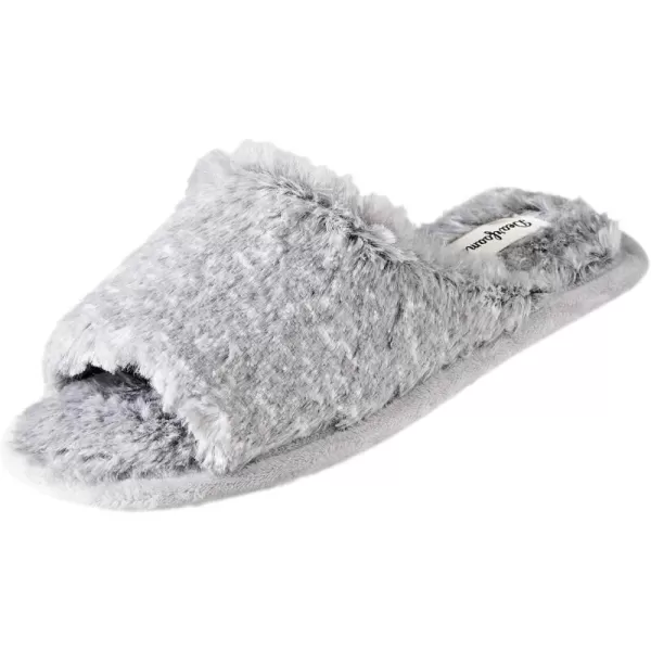 Dearfoams Women's Bailey faux fur Closed Toe Scuff Slipper