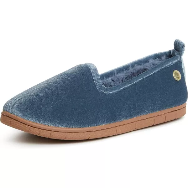 Dearfoams womens Rachel Shiny Velour Closed Back