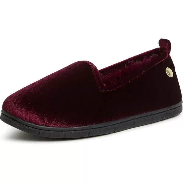 Dearfoams womens Rachel Shiny Velour Closed Back