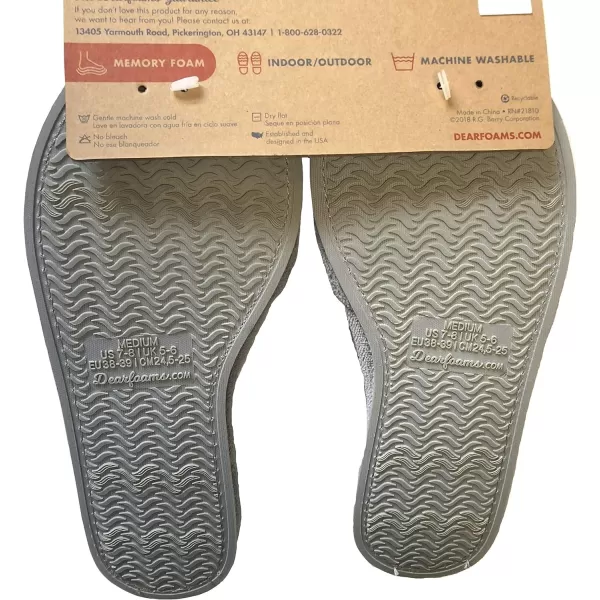 Dearfoams Women's Slide Scuff Slippers with Memory Foam