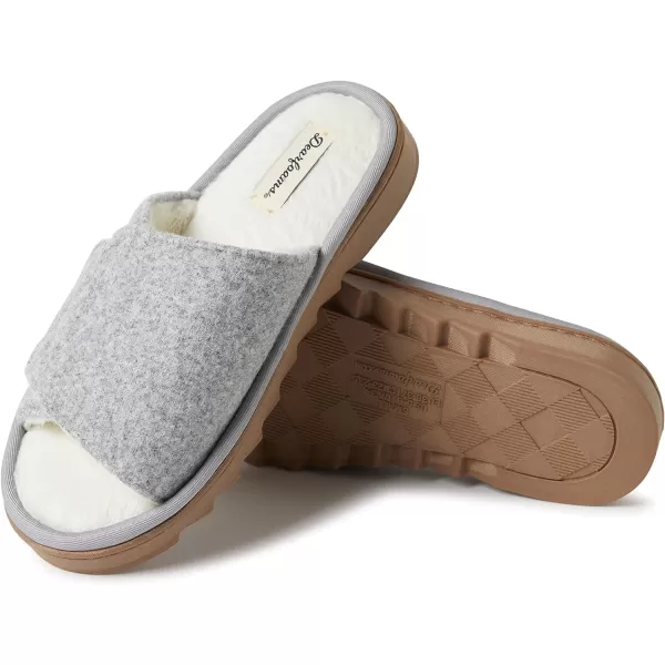 Dearfoams womens Norma Adjustable Wool Slide