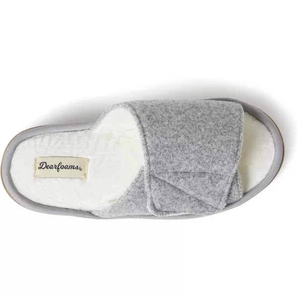 Dearfoams womens Norma Adjustable Wool Slide
