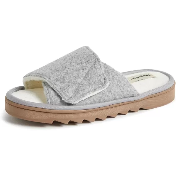 Dearfoams womens Norma Adjustable Wool Slide