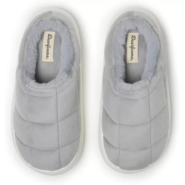 Dearfoams womens Quilted Cloud Puff Lightweight Cozy Shea Clog With Platform Cushioned Outsole