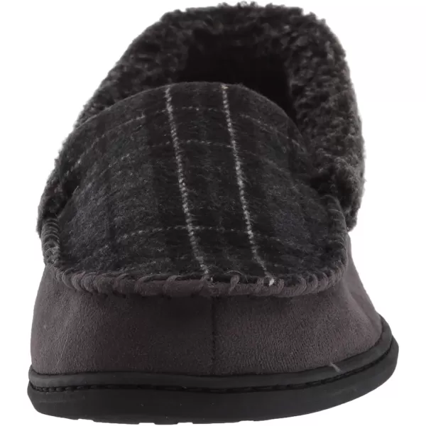 Dearfoams mens Eli Microfiber Indoor/Outdoor With Whipstitch Detail Suede Moccasin Slipper