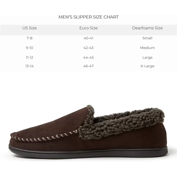 Dearfoams mens Eli Microfiber Indoor/Outdoor With Whipstitch Detail Suede Moccasin Slipper
