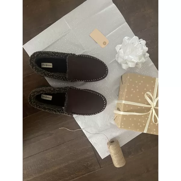 Dearfoams mens Eli Microfiber Indoor/Outdoor With Whipstitch Detail Suede Moccasin Slipper