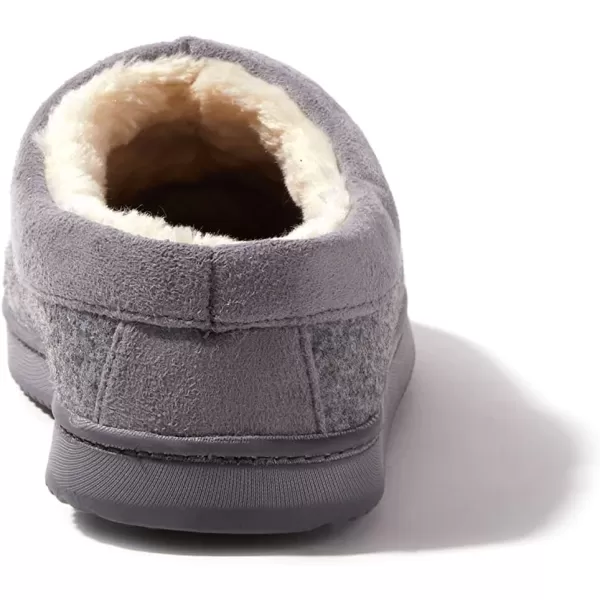Dearfoams Womens Wren High Vamp Clog IndoorOutdoor Memory Foam House ShoeLight Heather Grey
