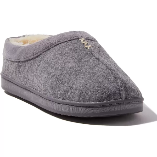 Dearfoams Womens Wren High Vamp Clog IndoorOutdoor Memory Foam House ShoeLight Heather Grey