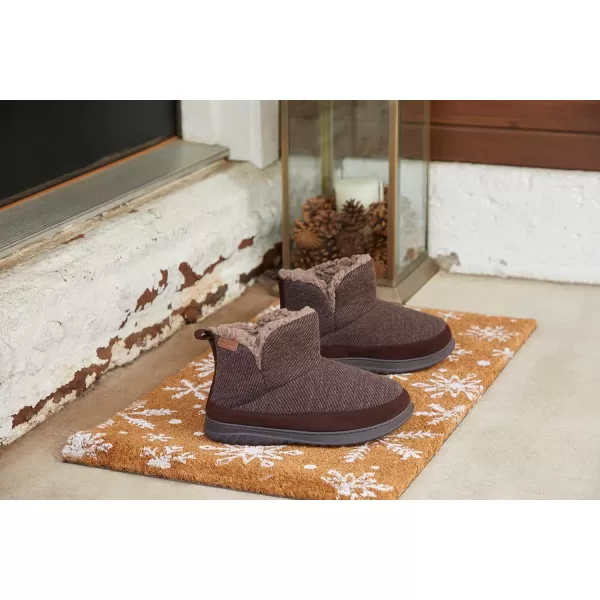 Dearfoams Mens James Woven Boot SlipperBlack