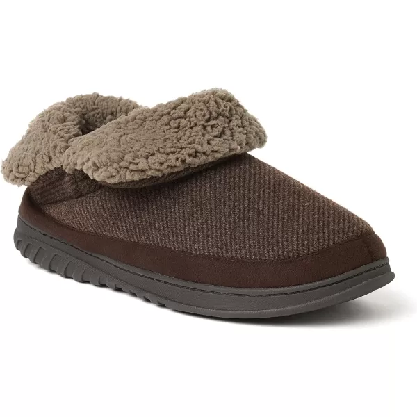 Dearfoams Mens James Woven Boot SlipperCoffee
