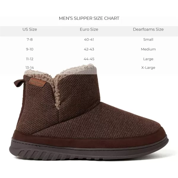Dearfoams Mens James Woven Boot SlipperCoffee