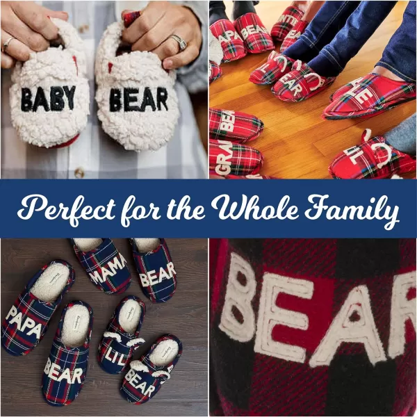 Dearfoams UnisexAdult Family Collection Grand Bear Plaid Clog SlipperTartan Plaid