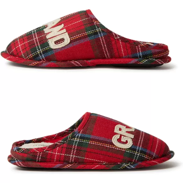 Dearfoams UnisexAdult Family Collection Grand Bear Plaid Clog SlipperTartan Plaid