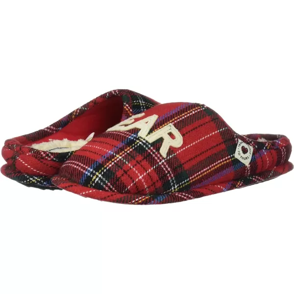 Dearfoams UnisexAdult Family Collection Grand Bear Plaid Clog SlipperTartan Plaid