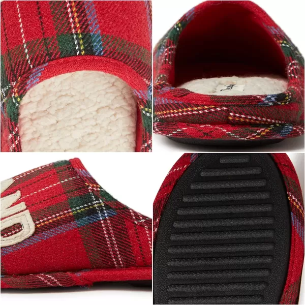 Dearfoams UnisexAdult Family Collection Grand Bear Plaid Clog SlipperTartan Plaid