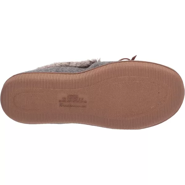 Dearfoams Womens Kristen Moccasin SlipperDark Heather Grey