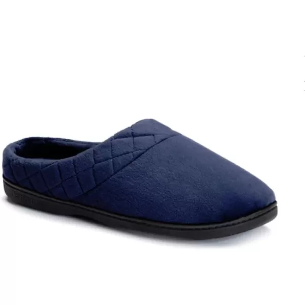 Dearfoams Womens Quilted Memory Foam Clog SlippersBlue