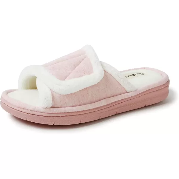 imageDearfoams Womens Adjustable IndoorOutdoor Machine Washable Memory Foam SlidePink
