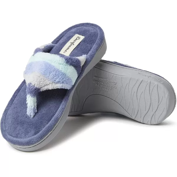 imageDearfoams Womens Melanie Terry Thong SlipperBlue Multi